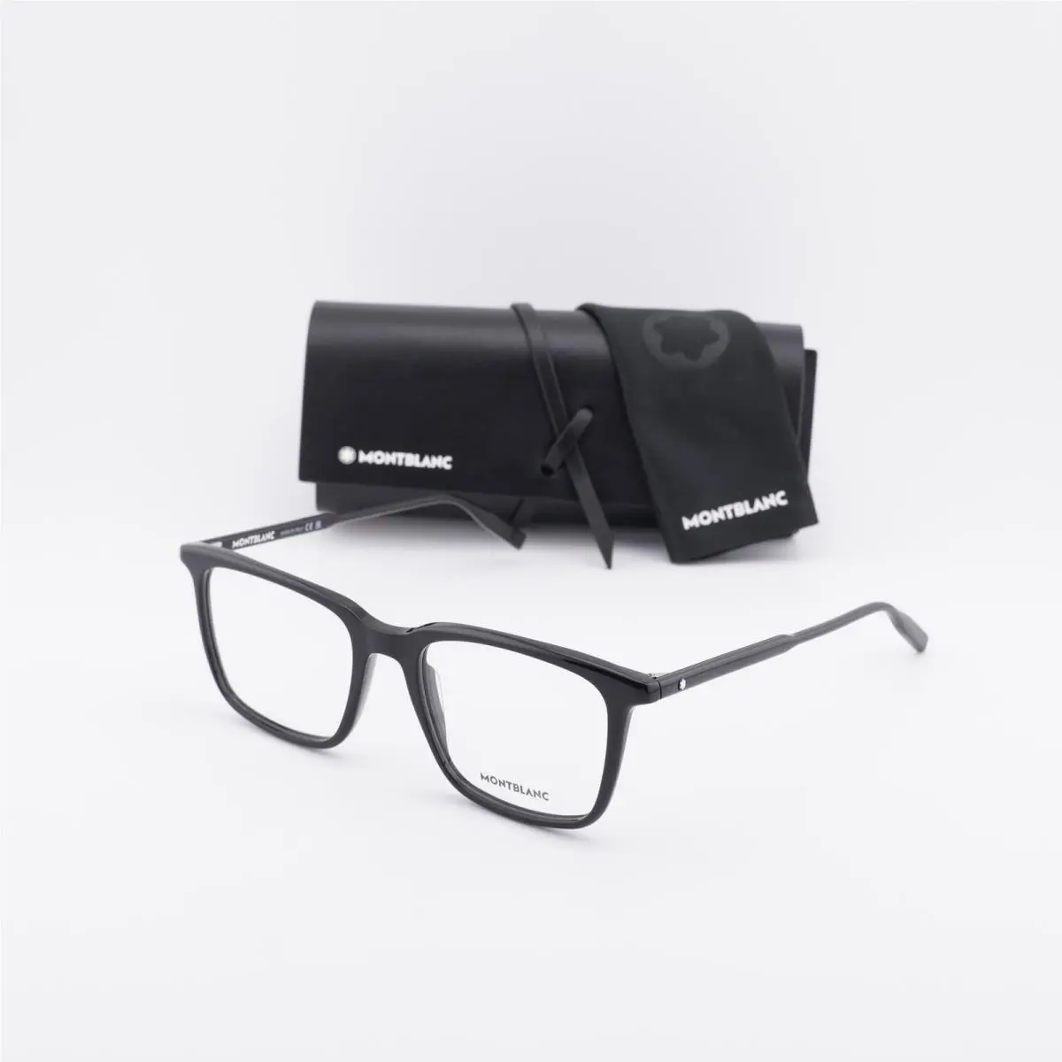 MB0011O 017 Shiny Black 57mm Eyeglasses by Montblanc