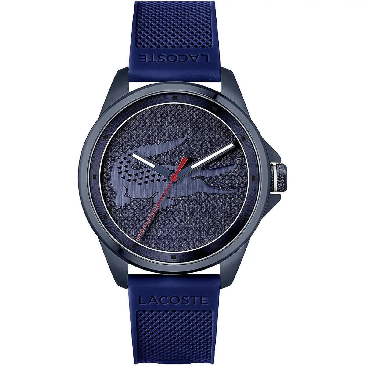 2011174 Le Croc Herren 43mm Men`s Navy Blue Silicone Watch by Lacoste