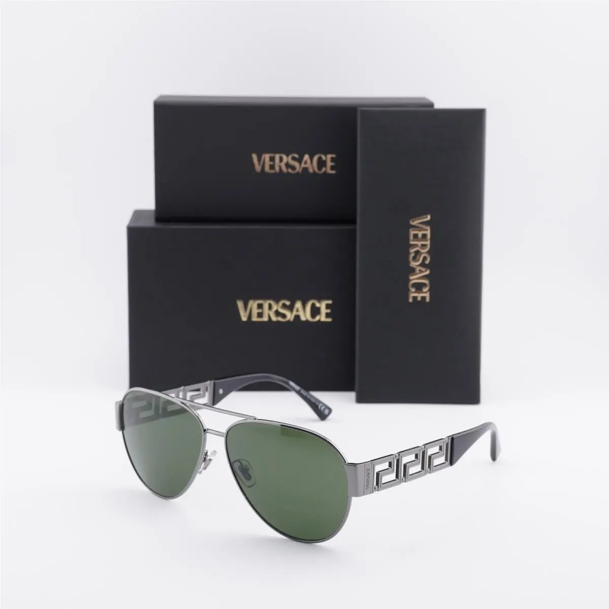 Versace VE2289 100071 Gunmetal/dark Green 61-13-145 Sunglasses