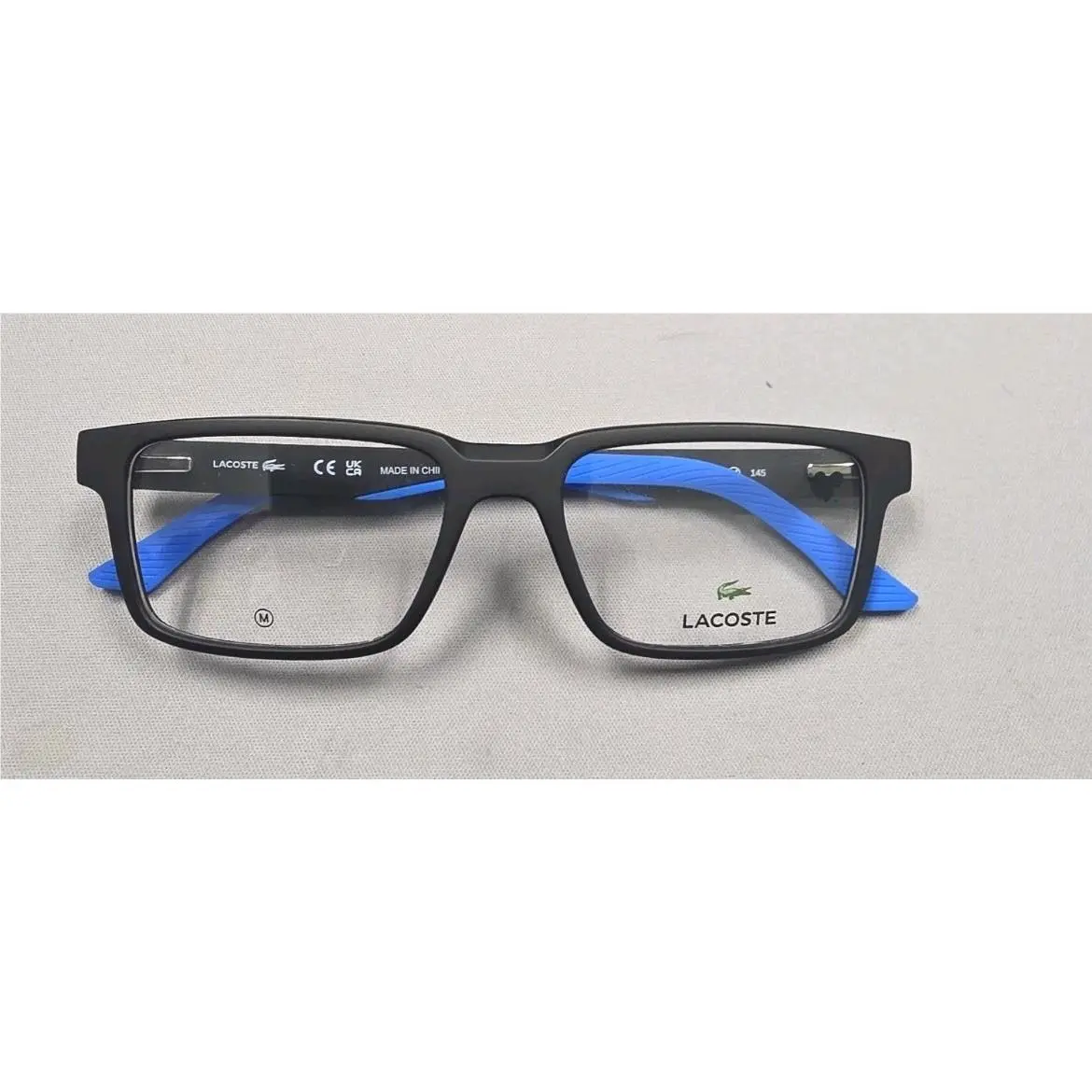 L2922 001 Eyeglasses Black Size: 55-17 - 145 by Lacoste