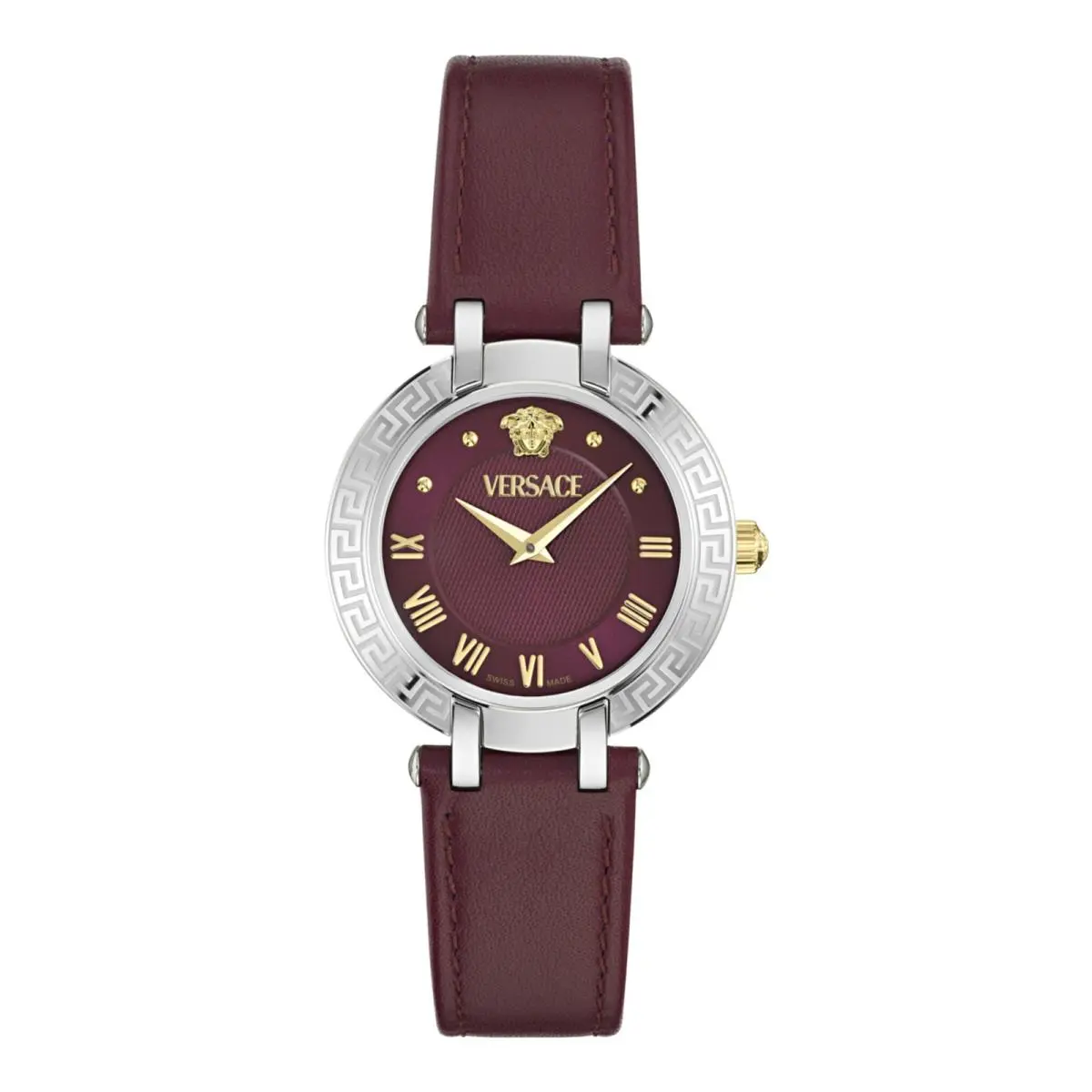 Womens Two Tone 34mm Strap Fashion Watch by Versace
