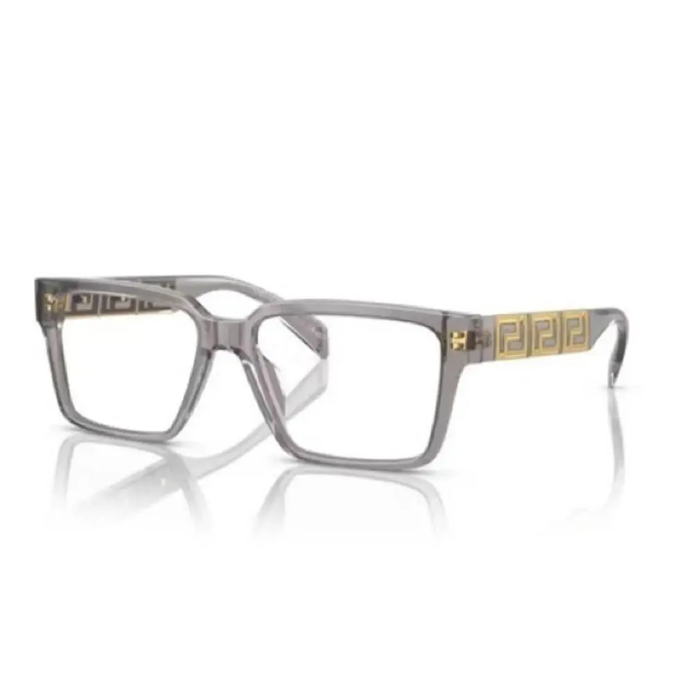 Demo Rectangular Men`s Eyeglasses VE3339U 5406 53 Optical Frame Opal Gre by Versace