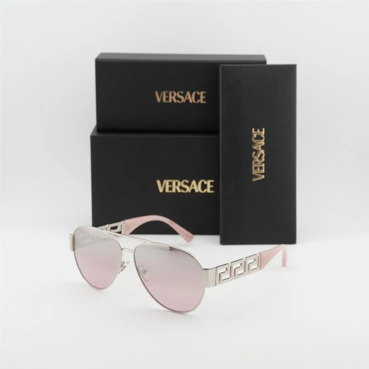 VE2289 10017E Silver/pink Mirror Silver Gradient 61-13-145 by Versace