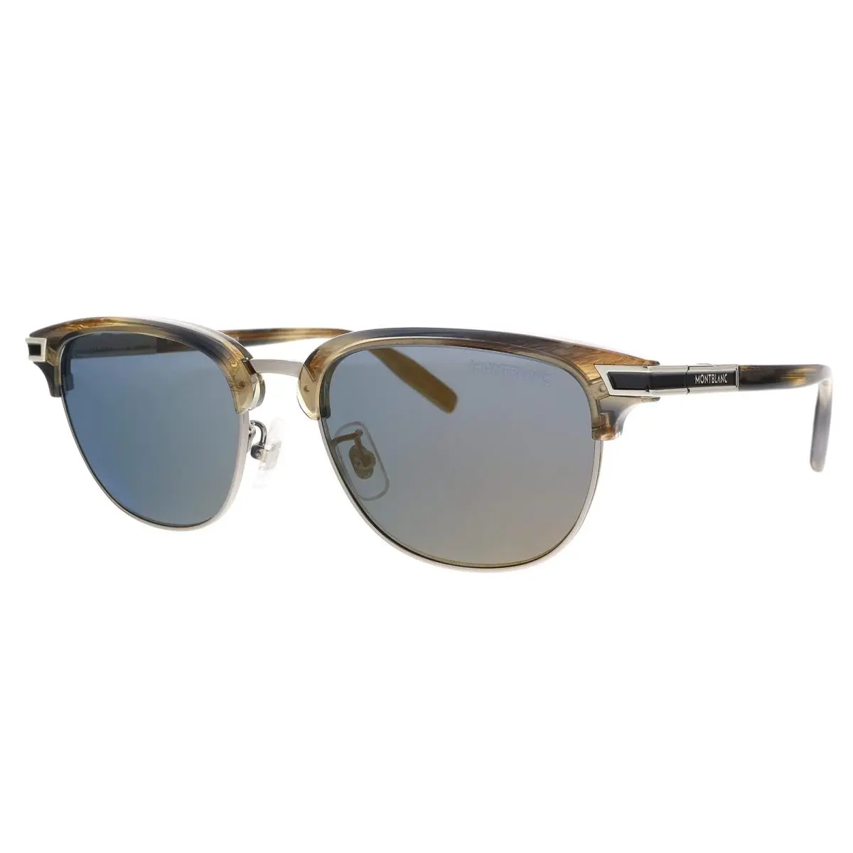 Round/oval Sunglasses Grey Silver Gold Luxury Eyewear Made In Japan by Montblanc