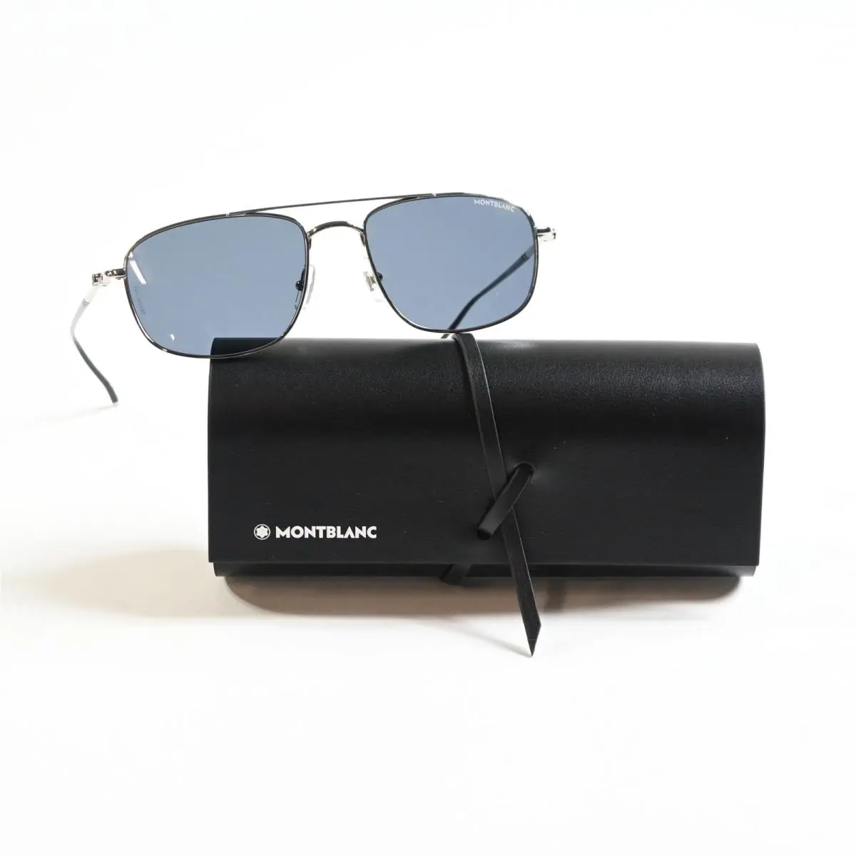 MB0127S 001 Mens Sunglasses Silver/gray 56mm by Montblanc