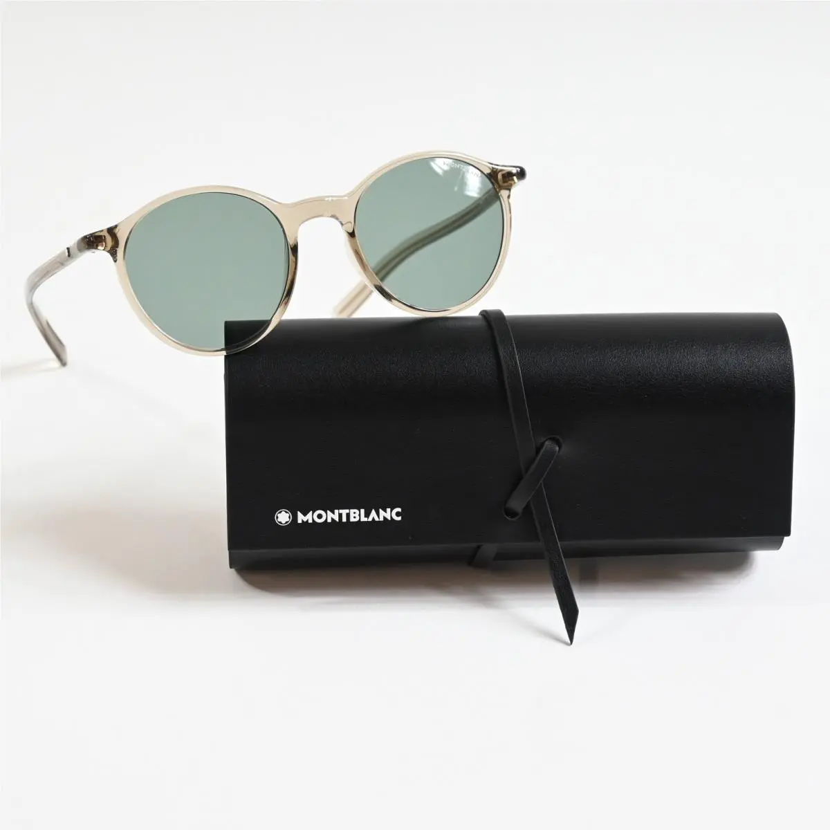 MB0324S 004 Mens Sunglasses Beige/teal 48mm by Montblanc