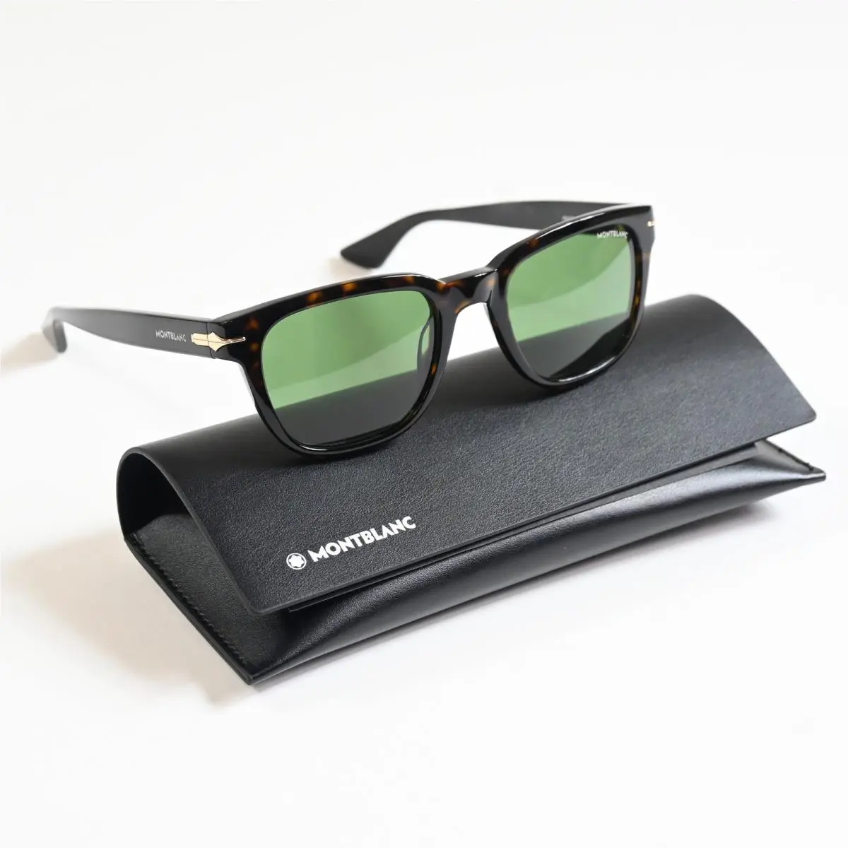 MB0302S 002 Mens Sunglasses Tortoise/green 51mm by Montblanc