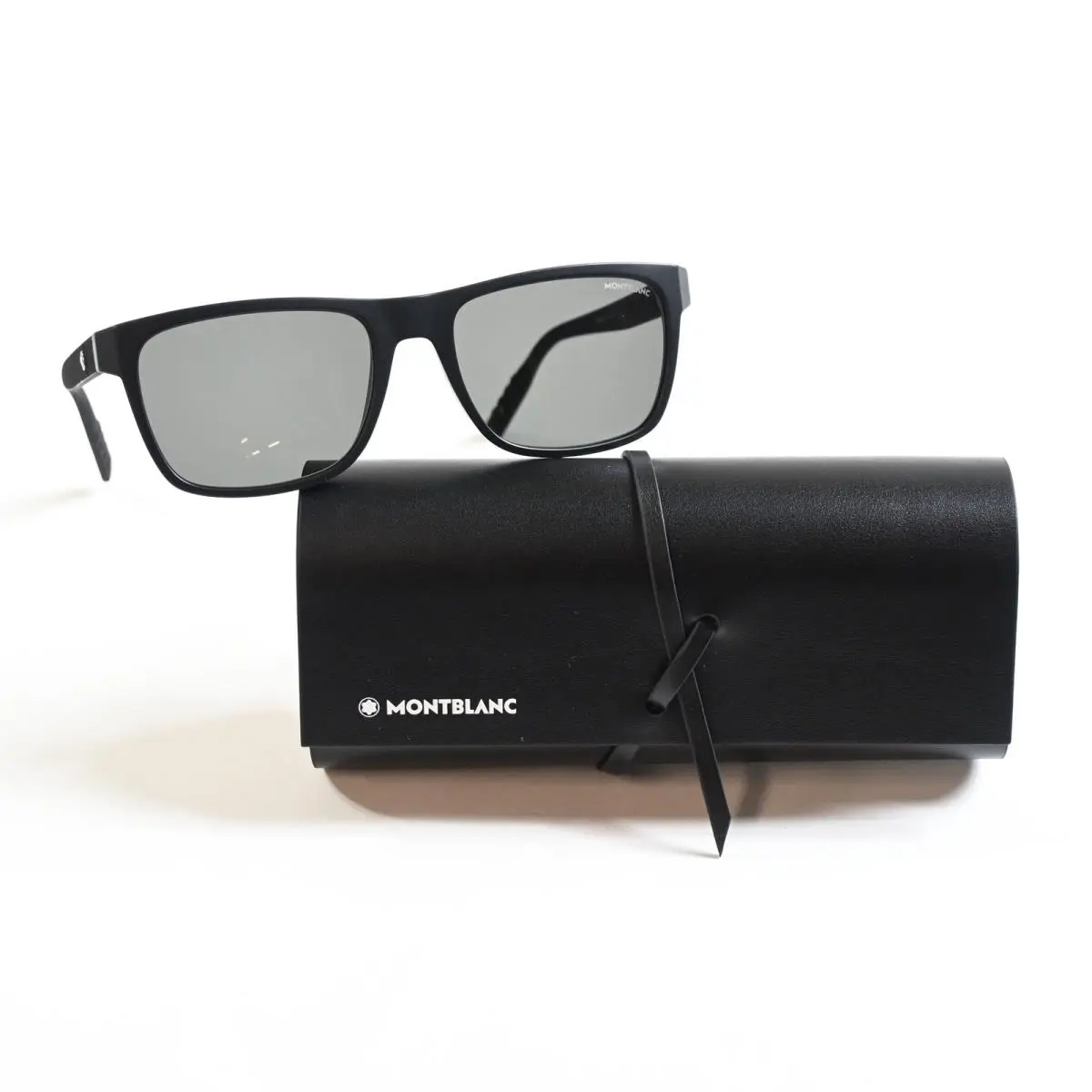 MB0209S 001 Mens Sunglasses Matte Black 56mm by Montblanc