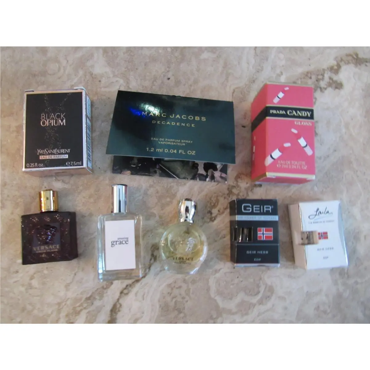 Lot 8 Mini Perfumes Samples Prada Black Opium Versace