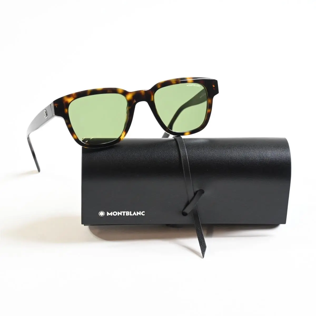 MB0175S 002 Mens Sunglasses Havana/green 50mm by Montblanc