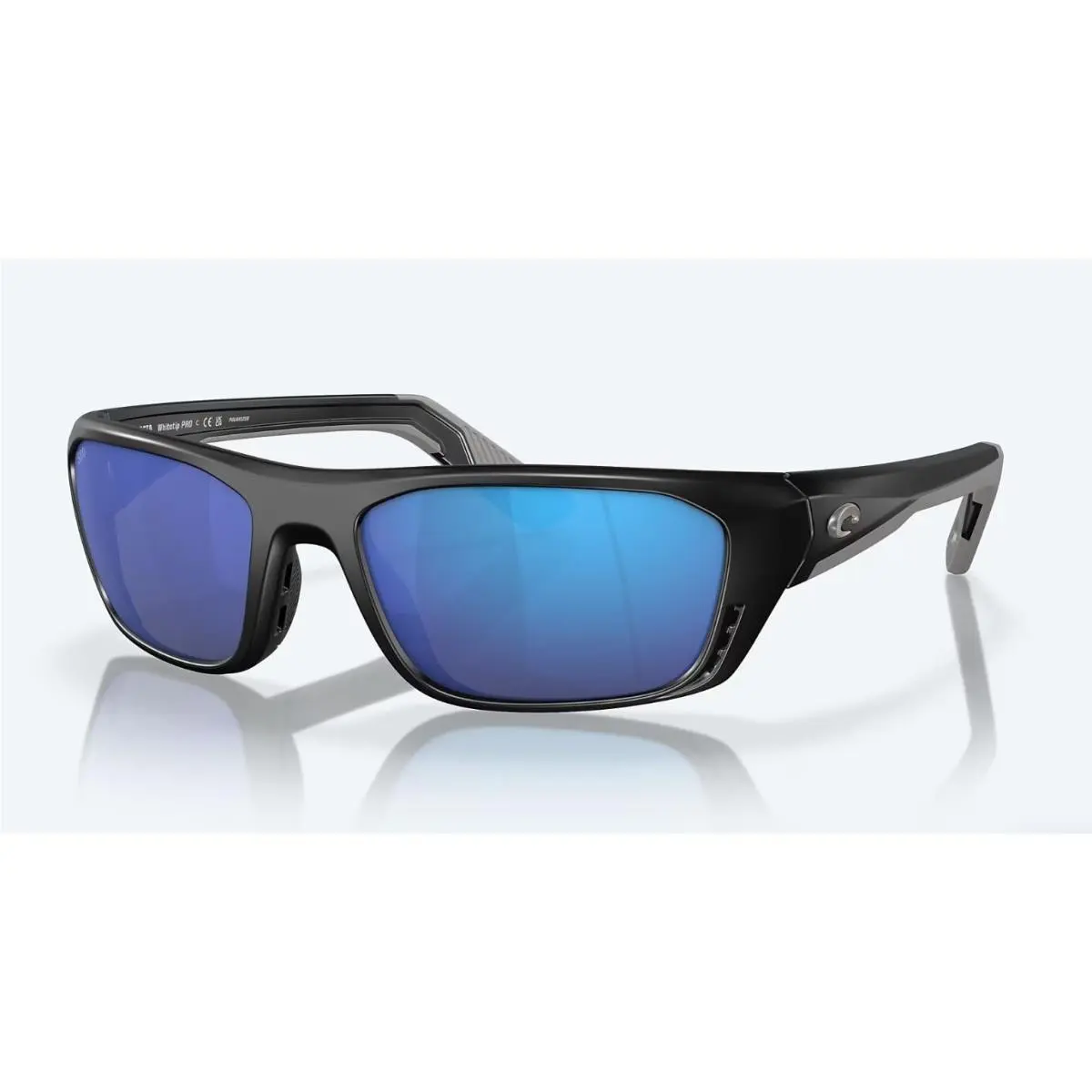 Whitetip Pro Matte Black / Blue Mirror Polarized Glass 580G by Costa Del Mar