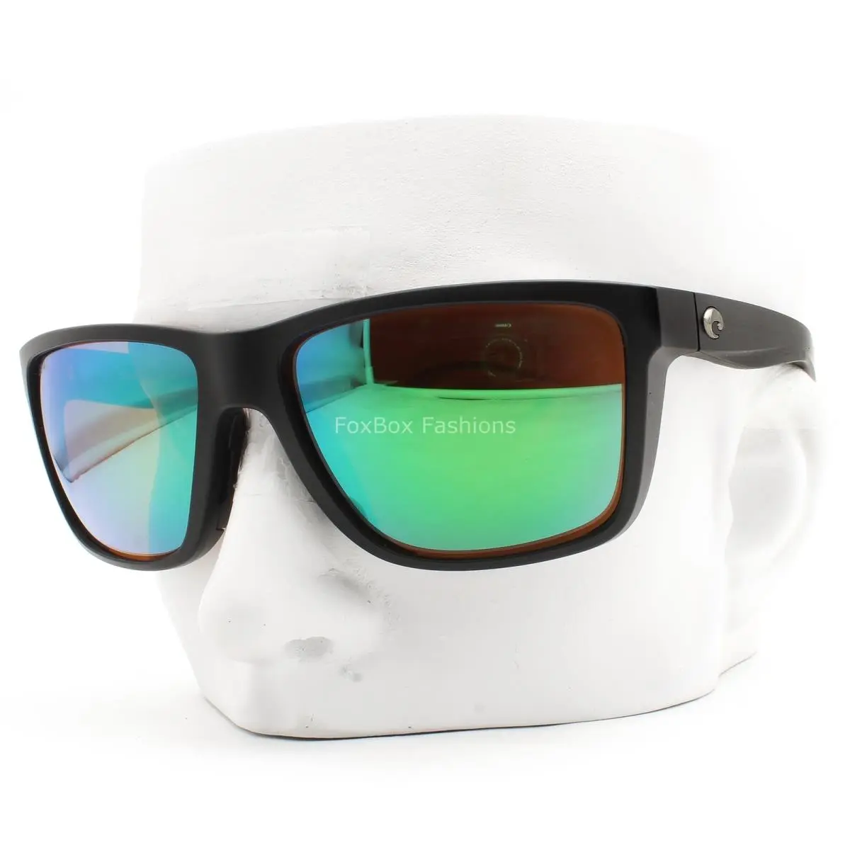 Broadbill II Sunglasses Matte Black Green Polarized Glass W/case by Costa Del Mar