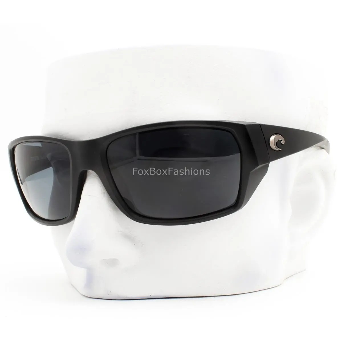 Tailfin Sunglasses Matte Black Gray Polarized Plastic 57mm W/case by Costa Del Mar