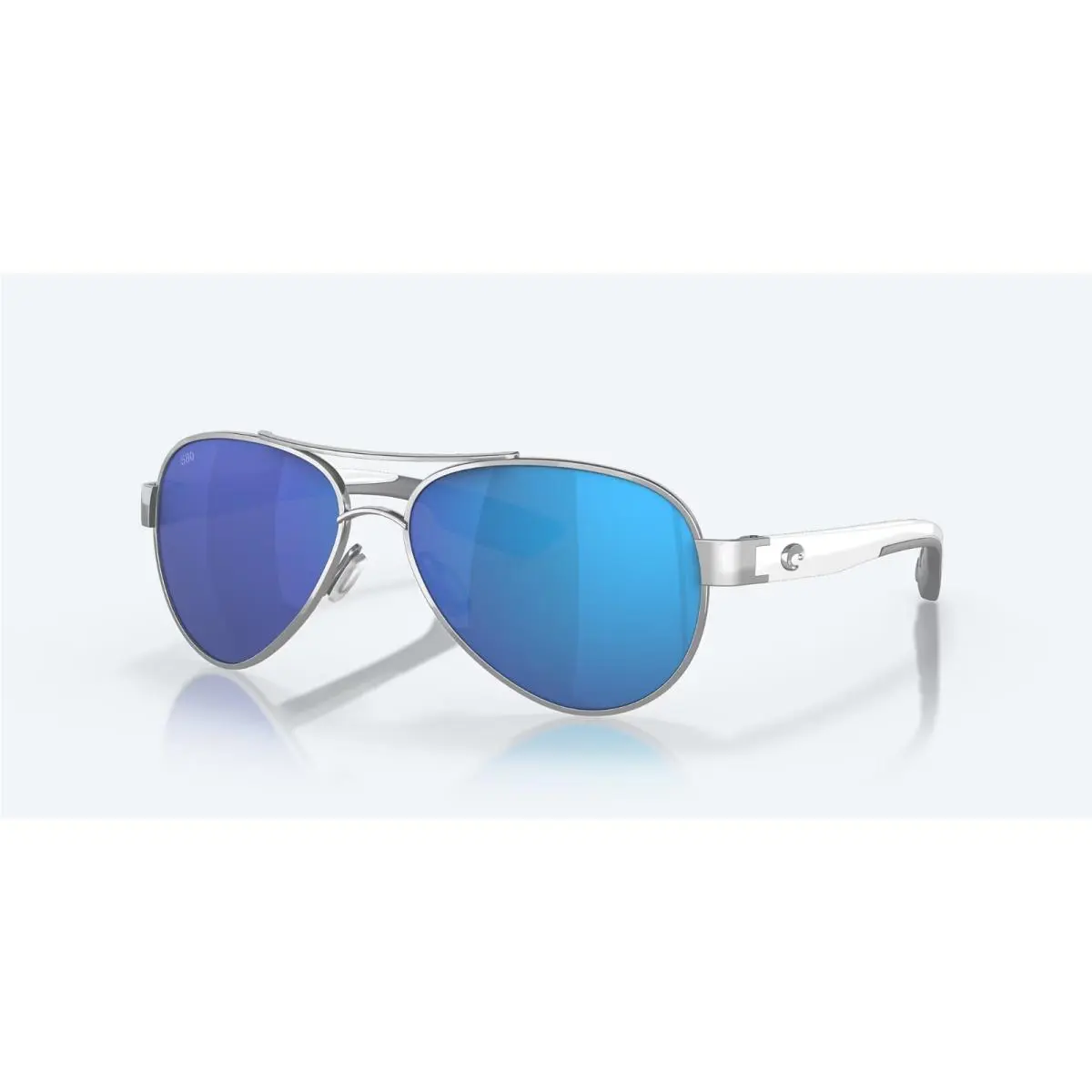 Costa Loreto Blue 580G Palladium White Frames Model: 06S4006 400614 by Costa Del Mar