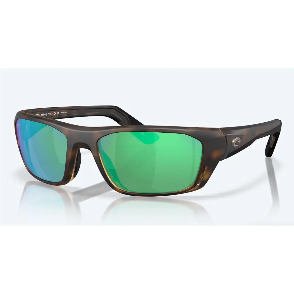 Whitetip Pro Matte Tortoise Green Mirror Polarized Glass 580G by Costa Del Mar