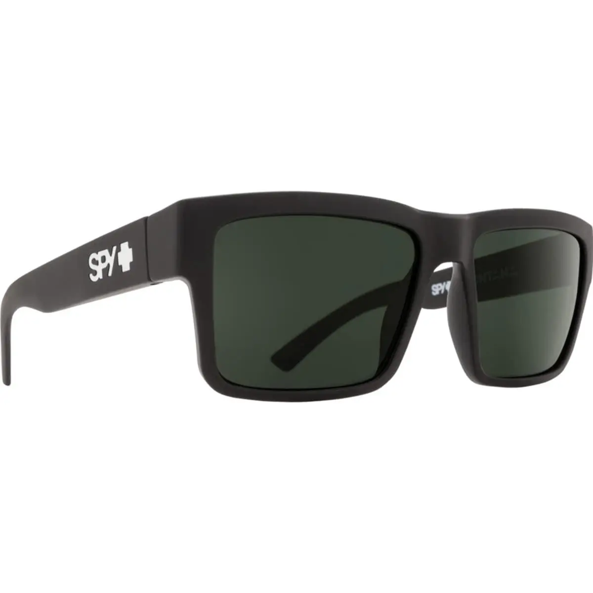 Spy Optic Montana Square Sunglasses Matte Black/happy Gray/green 1.5mm