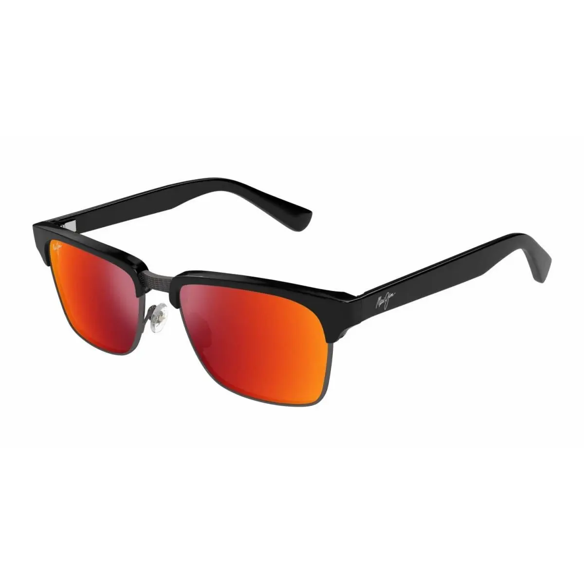 Kawika MJ257-022 Sunglasses Black/pewter/polarized Hawaii Lava 54mm by Maui Jim