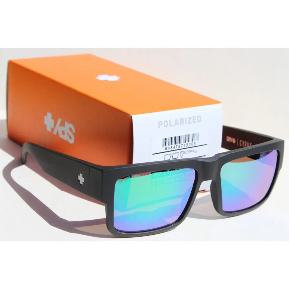 Spy Optics Cyrus Polarized Sunglasses Matte Black/happy Bronze Green Mirror
