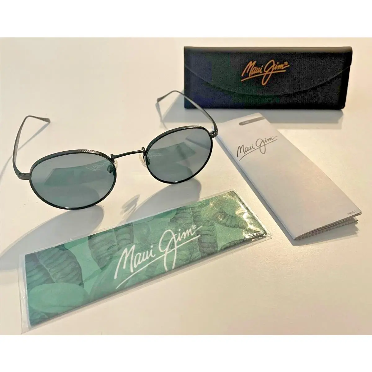 Nautilus 544N-2M Black Metal Grey Lens Polarized Unisex Sunglasses by Maui Jim
