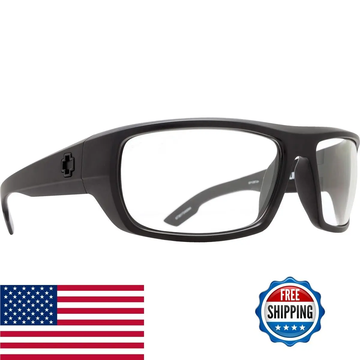 Spy Optic Bounty 673017243094 Flat Sunglasses 65 Mm Matte Black/clear