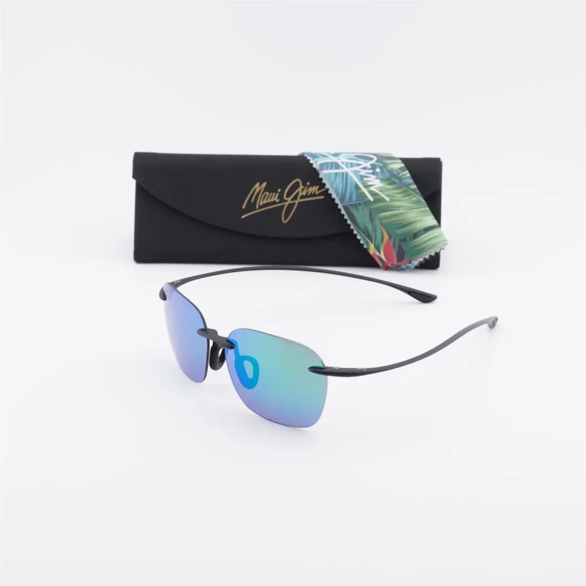 MJ446 2M Matte Black/green Polarized 50-12-136 Sunglasses by Maui Jim