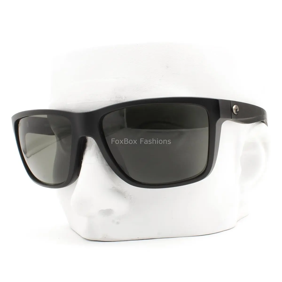 Broadbill II Sunglasses Matte Black Gray Polarized Glass with Case by Costa Del Mar