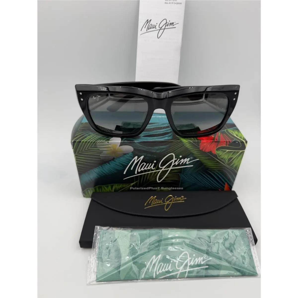 Polarized Sunglasses MJ 893 02 Aloha Lane Black Grey 56 20 145 by Maui Jim