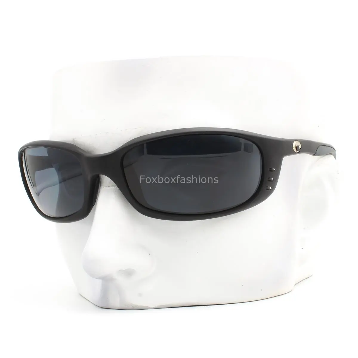 Brine Sunglasses Matte Black Polarized Gray Plastic 580P W/case by Costa Del Mar