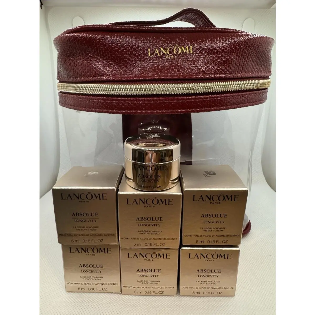 Lancome Absolue Longevity Soft Cream 5ml x 6 + Cosmetic Bag by Lancôme