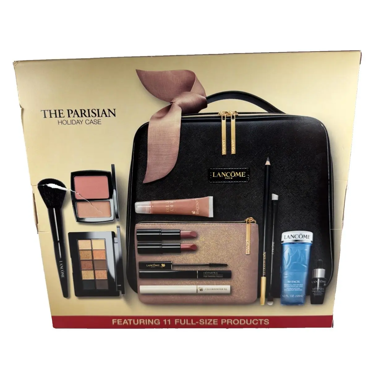 Lancome Parisian 2016 Holiday Makeup Train Case - 11 Full Size Products by Lancôme