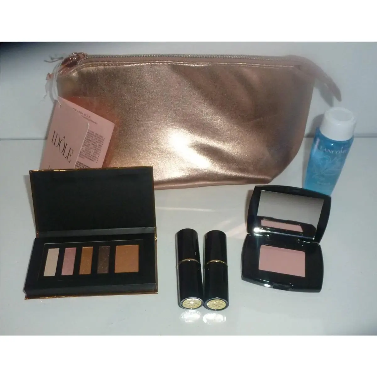 Lancome Gift Set Ginger Brandy Lipstick Sheer Ambourose Blush Eyeshadow + by Lancôme