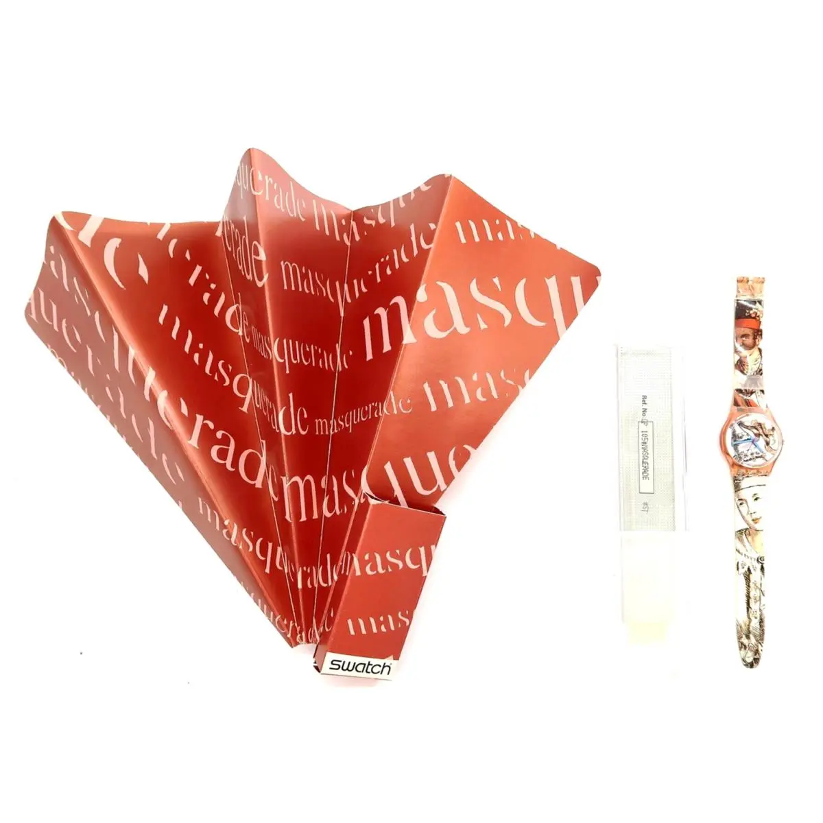 Swatch Watch Masquerade GP105 with Case 1993 Special Edition Set with Fan