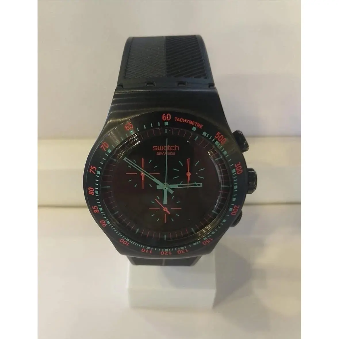 Irony Chrono Mint IN Dark Men`s Wristwatch YOB105 by Swatch