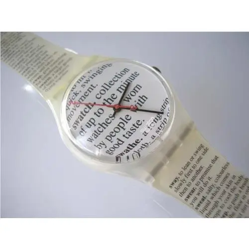 Page 1983 Editor`s Word Dictionary  with a Raised Dome Dial Nib-rare by Swatch