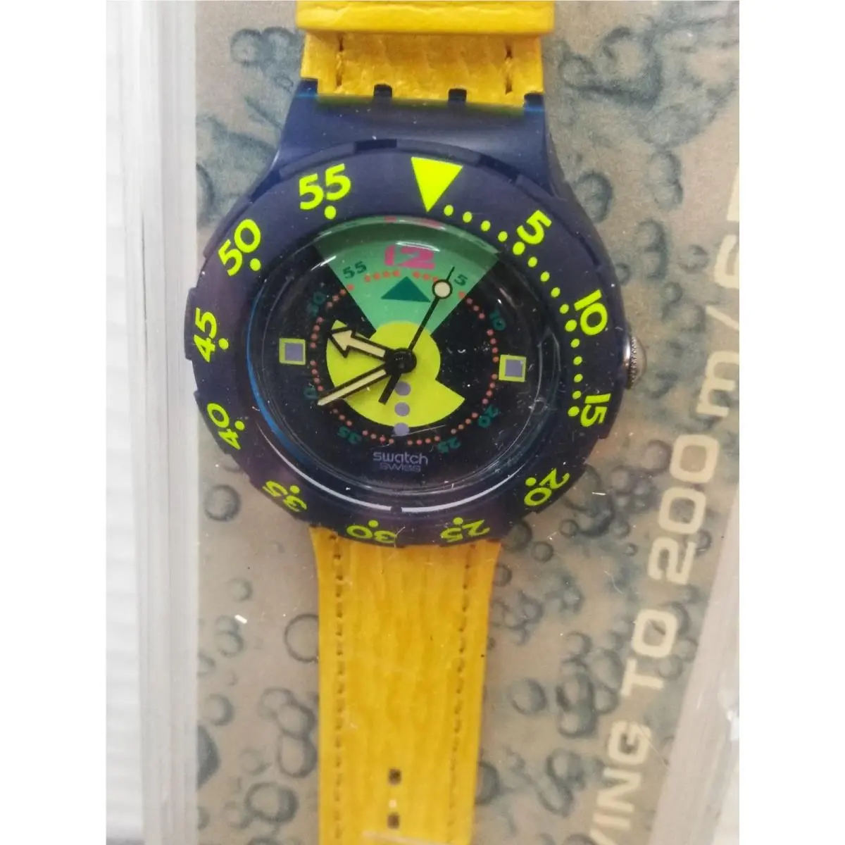 Vtg. 1991 Swiss  Watch Model Scuba 200 IN Case by Swatch