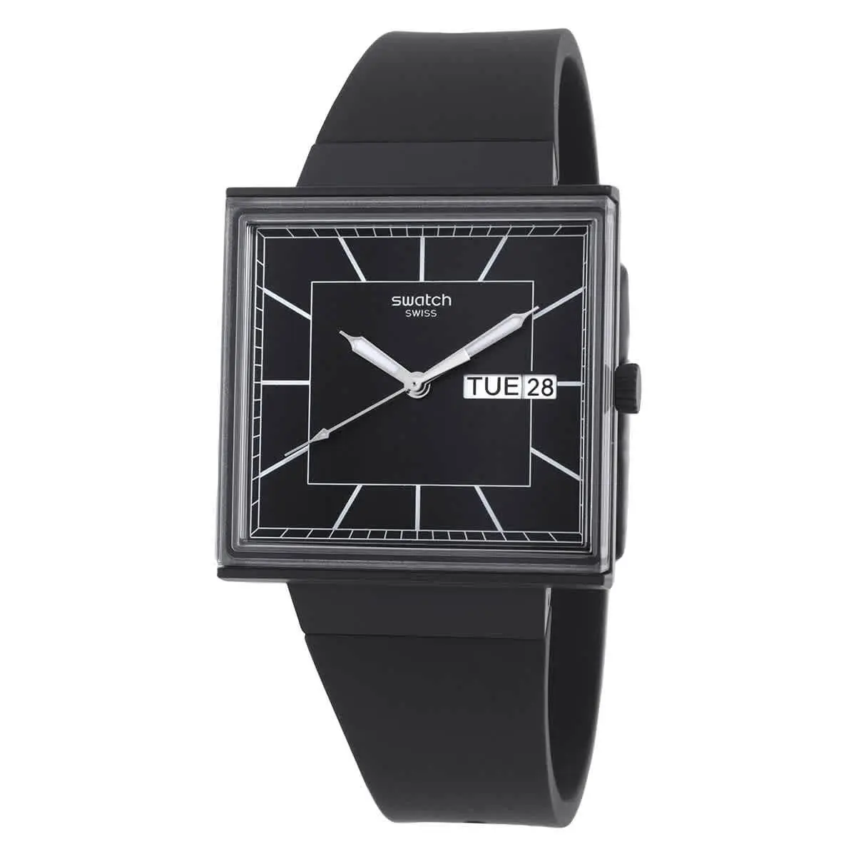 Swatch What Quartz Black Dial Unisex Watch SO34B701