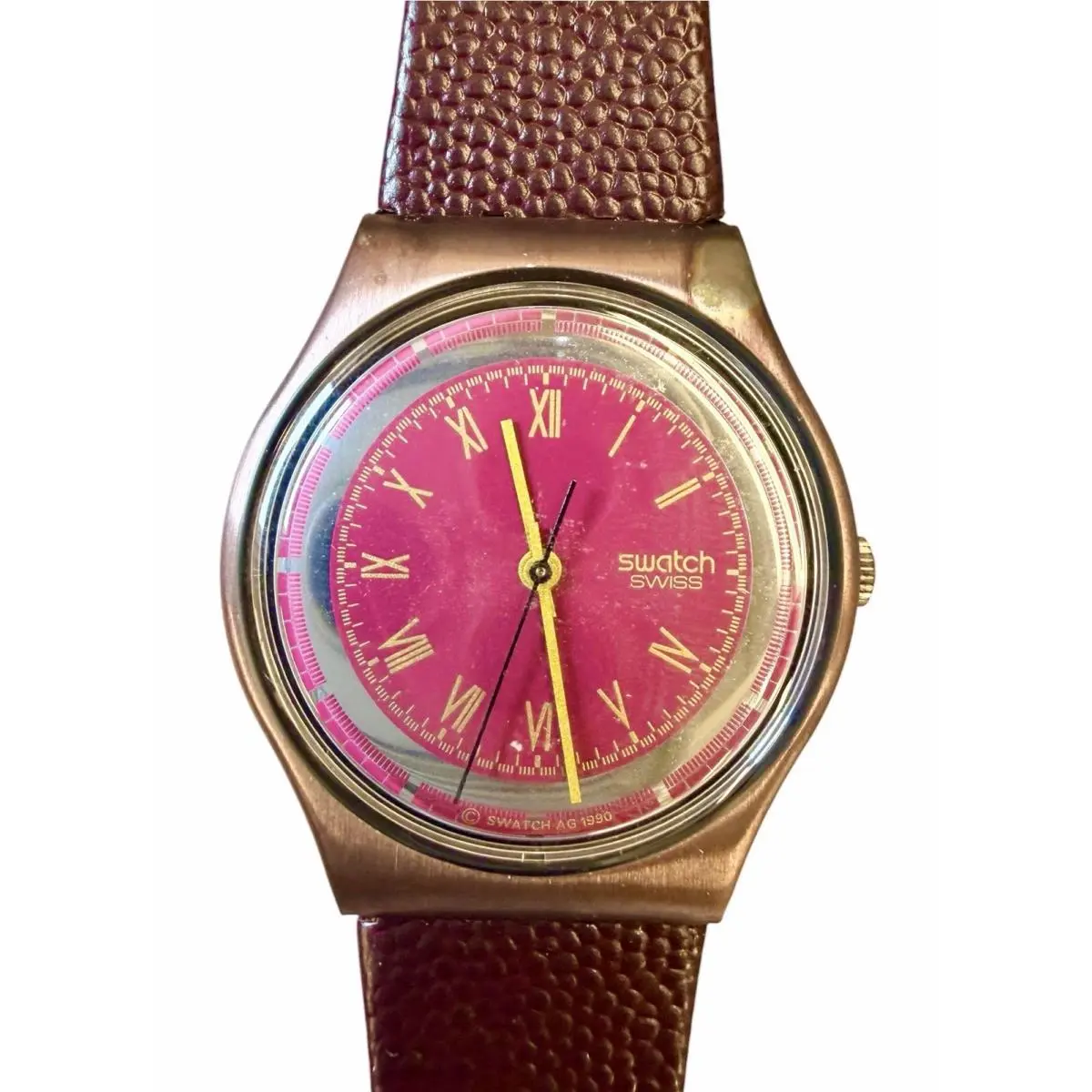 Vintage  Watch Bookey’s Bet GX118 1990 34mm Swiss Quartz Red Dial Nos by Swatch