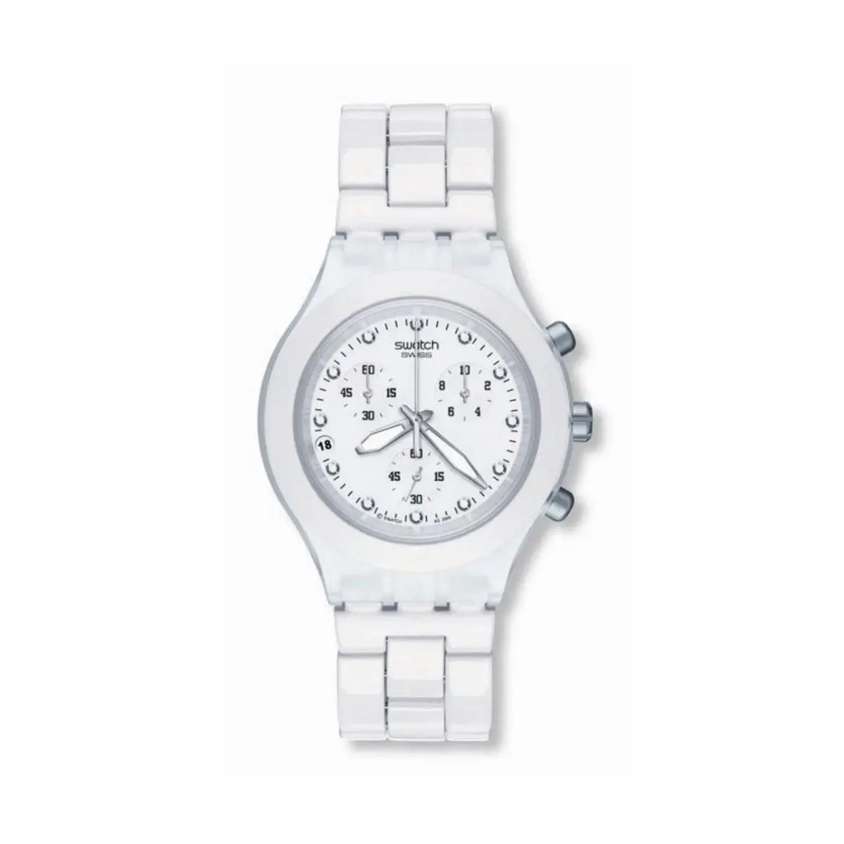 Watch Full Blooded White SVCK4045ag 2010 Diaphane Chrono 43mm Swiss by Swatch