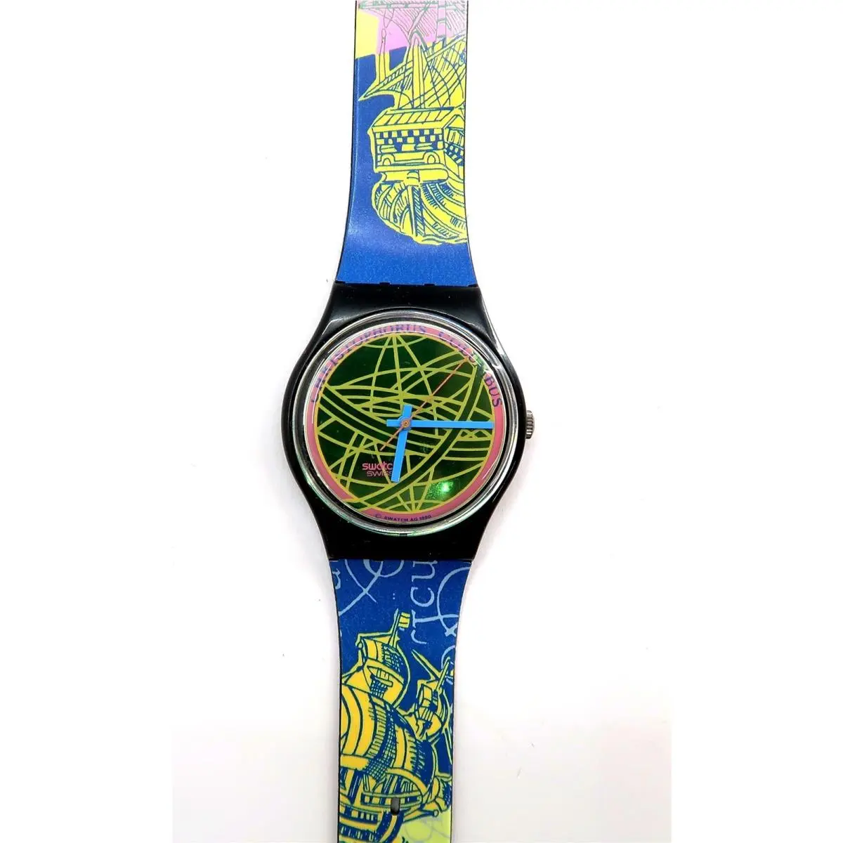 Watch The Globe GB137 with Case Vintage 1991 Gents Nos by Swatch