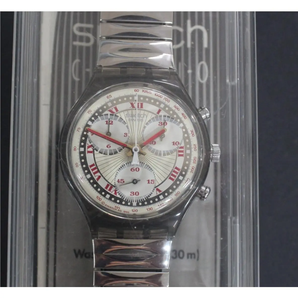 1993-Pleasure Dome Chrono SCM106 Old Stock Nos Watch/case/papers by Swatch
