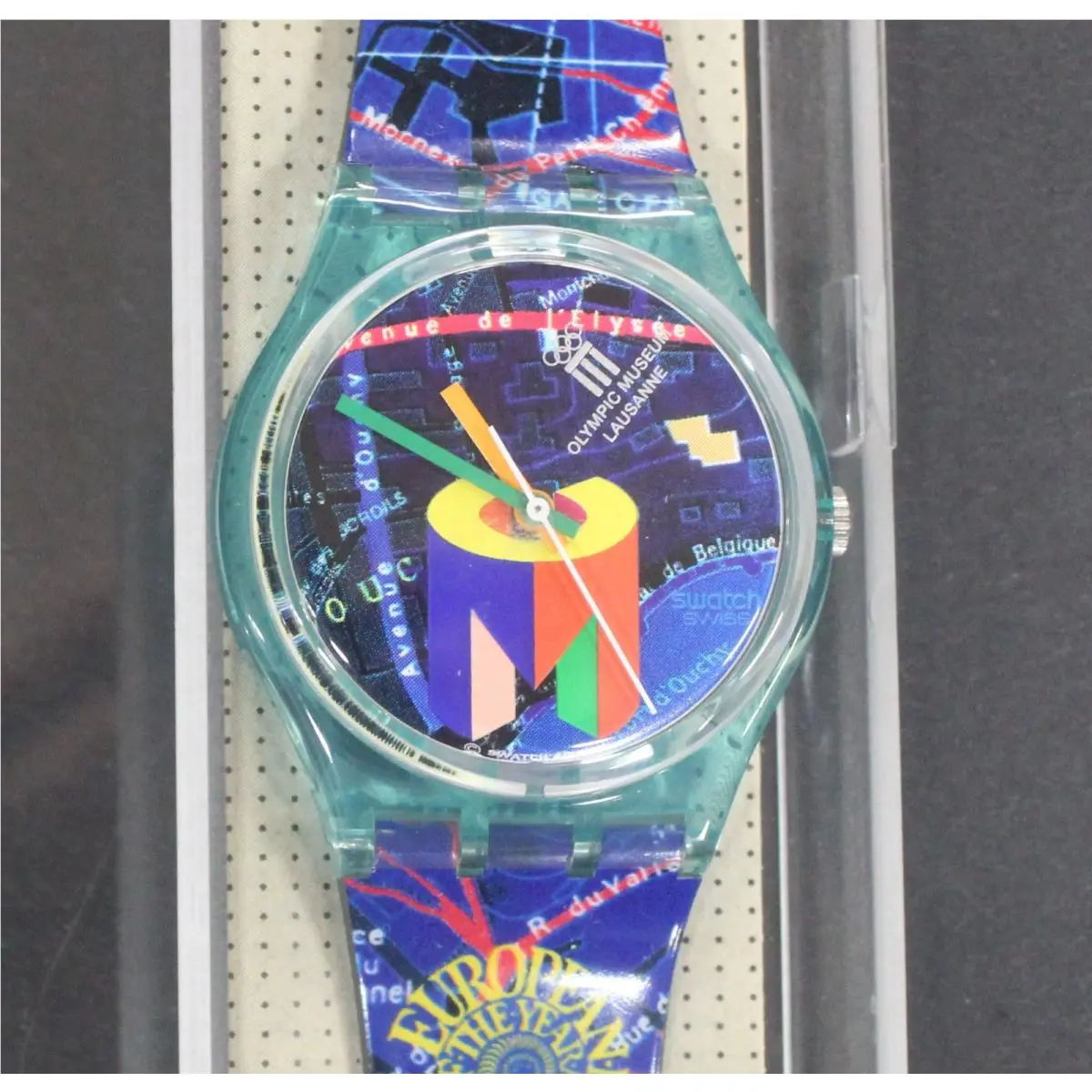 1995 Olympic Museum Lausanne Old Stock Nos-watch Box Papers by Swatch