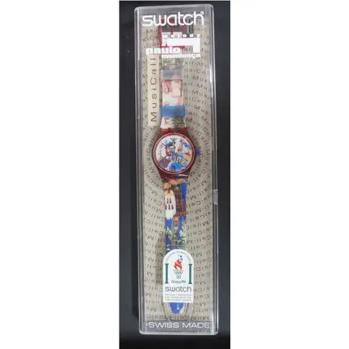 Paulo Mendonca Melody Musical Dudelsack SLR101 Nos Watch Case Papers by Swatch