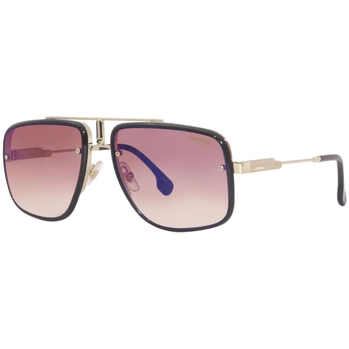 Carrera Glory-ii J5GA8 Sunglasses Men`s Gold/black/brown/blue Mirror Lenses 59mm