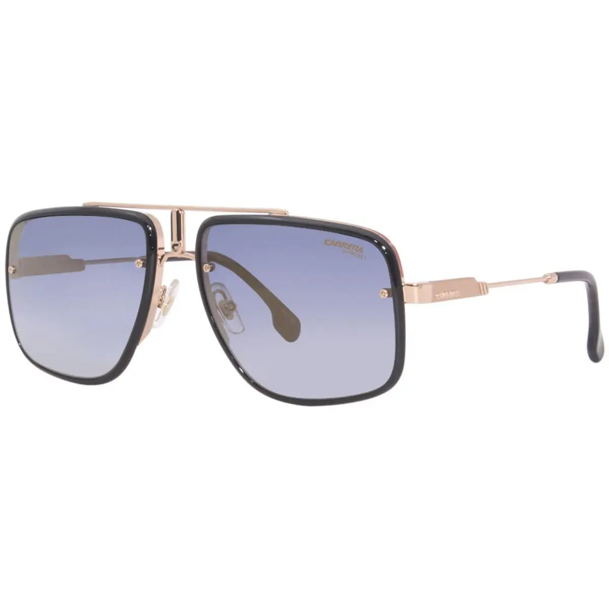 Carrera Glory-ii DDB1V Sunglasses Men`s Gold/copper/blue/gold Splash Lenses 59mm - Frame: Gold, Lens: Blue