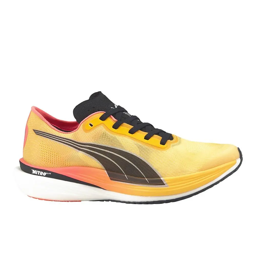 Puma Deviate Nitro Elite 2 Fireglow Running Shoe Womens Yellow Sneakers Athletic