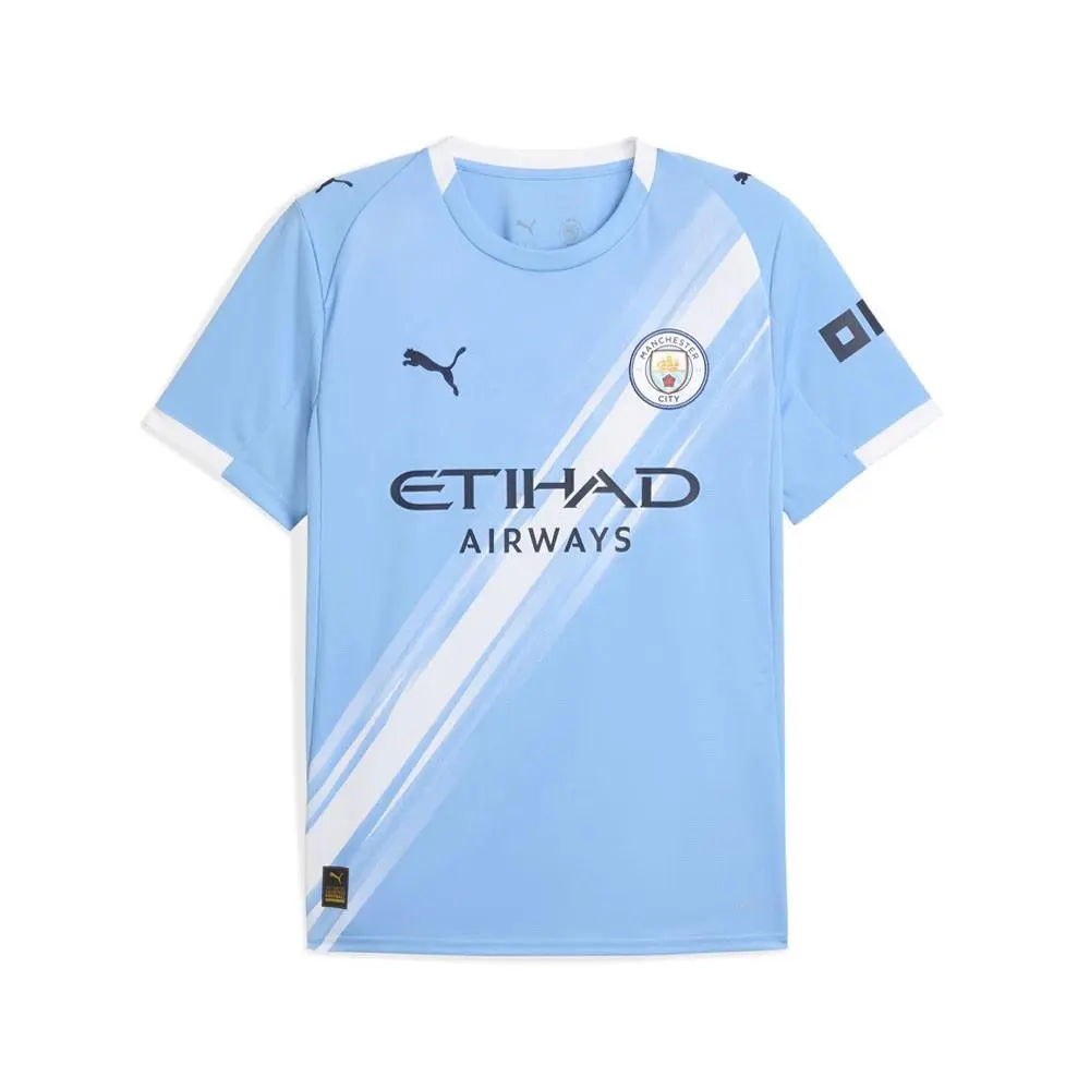 Puma Manchester City Crew Neck Short Sleeve Home Jersey Mens Blue White