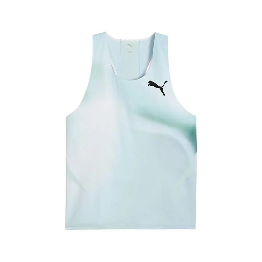 Lightspeed Ultraweave Graphic Crew Neck Singlet Tank Top Mens Blue Casual by Puma