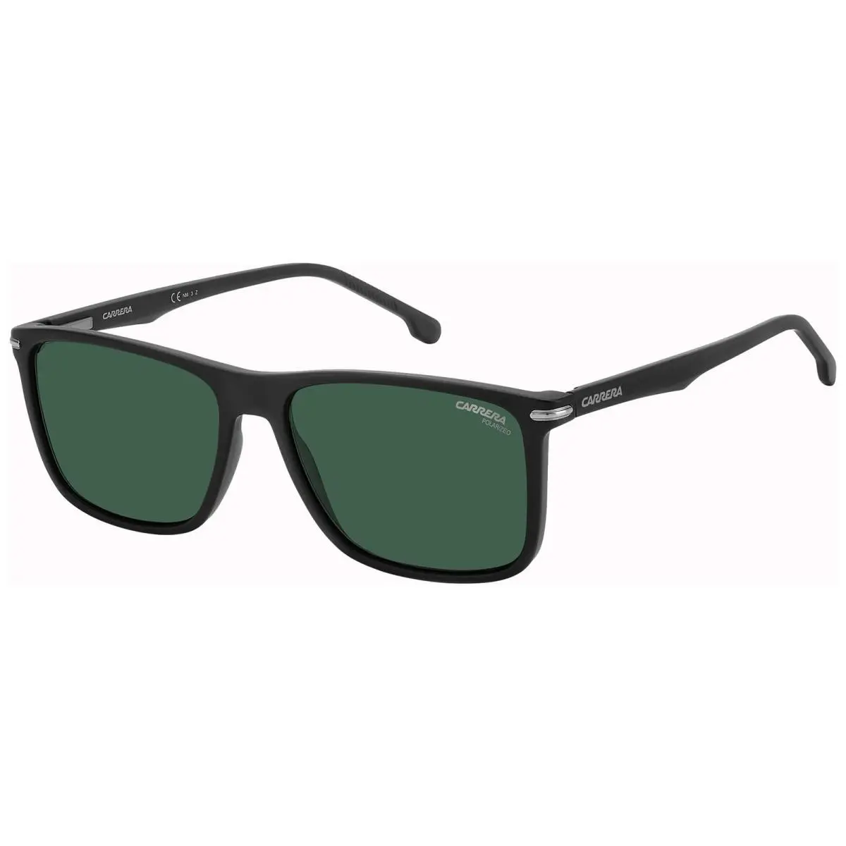 Carrera Polarized Men`s Black Square Sunglasses w/ Flex Hinges - CA298S 0003 UC
