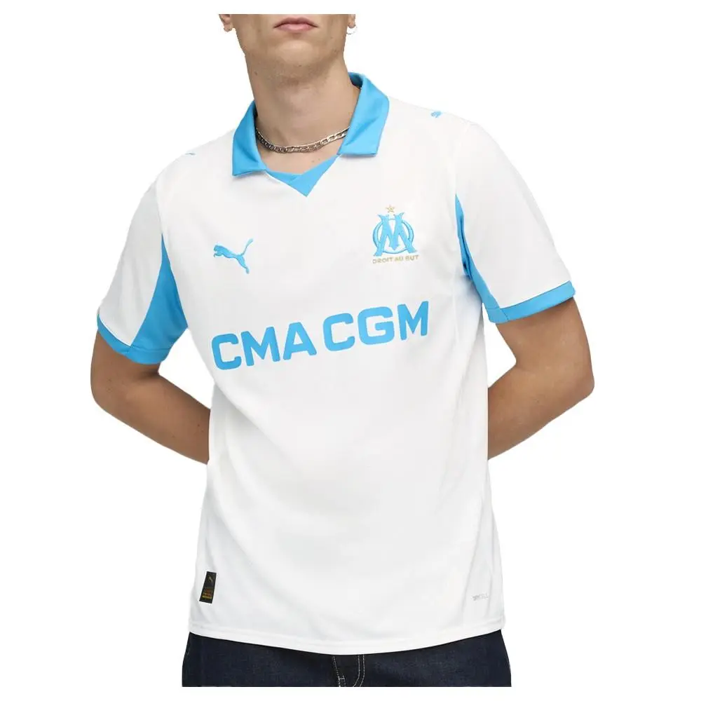 Puma clothing - PUMA Olympique De Marseille Collared Short Sleeve Soccer Jersey 2 - 77980101 - White 6