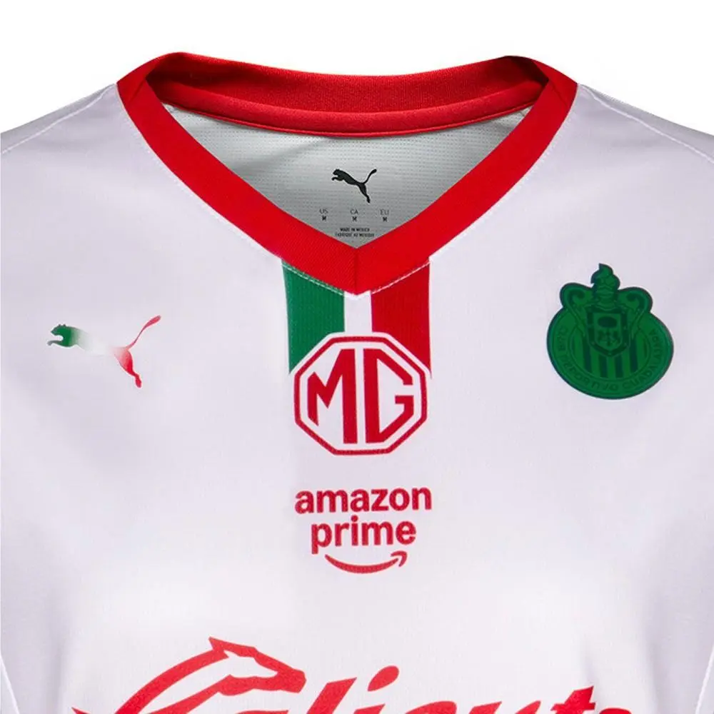 Puma clothing - PUMA Chivas 2526 Away Short Sleeve Soccer Jersey - 71358301 - White 5